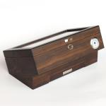 Cigar Wood Humidor Glass Top Cigar Display Humidor With Divider Safety Lock Humidifier Hygrometer cigar cases for 50 cigars