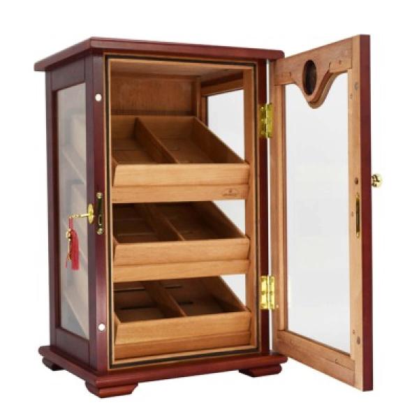150 Cigars Storage Cabinet Countertop Tower Display Cedar Humidor Hygrometer