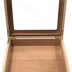 Cedar Wood Travel Cigar Humidor Box With Humidifier Hygrometer Humidor Cigar Box Case Glass Humidors Fit 20-30 Cigars