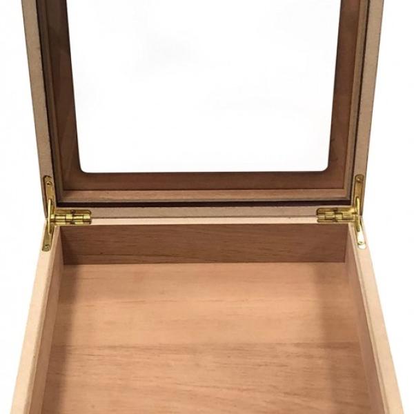 Cedar Wood Travel Cigar Humidor Box With Humidifier Hygrometer Humidor Cigar Box Case Glass Humidors Fit 20-30 Cigars
