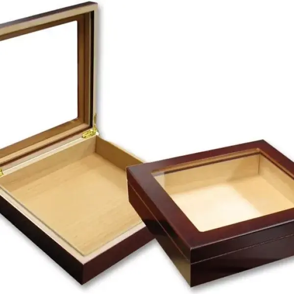 Cedar Wood Travel Cigar Humidor Box With Humidifier Hygrometer Humidor Cigar Box Case Glass Humidors Fit 20-30 Cigars