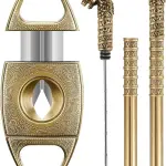 Scotte V-Cut Cigar Cutter Guil lotine Precision Cigar Draw Enhancer Tool Needle